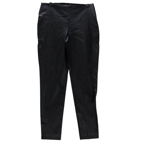 VERSONA Womens Contemporary Black Glittery Pants Stretch  Size 10 - Picture 4 of 11